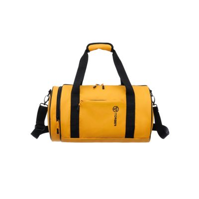 Сумка спортивная TORBER MOBI, желтая, полиэстер 900D с PU покрытием, 45 х 25 х 25 см-0