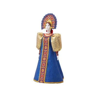 Подарочный набор: кукла фарфоровая, мед, синий-6