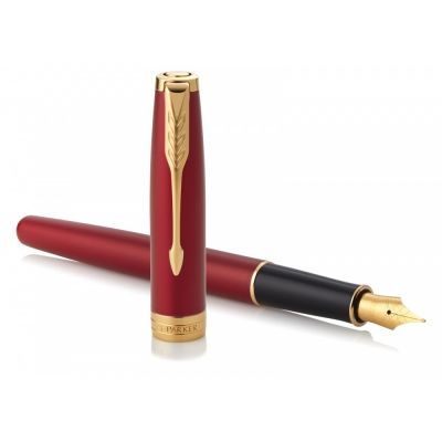 Перьевая ручка Parker Sonnet Red GT Intense, перо: F, цвет чернил: black, в подарочной упаковке-2