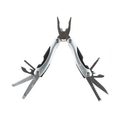 Мультитул Stinger, 100x50 мм, 15 функций, сталь/алюминий/пластик, серебристый, в нейлоновом чехле-0