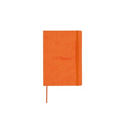 Блокнот Notebook, оранжевая искусcтвенная кожа с логотипом Dupont, формат А5, бумага: линованная-0