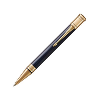 Шариковая ручка Parker  Duofold Prestige Blue Chevron GT, стержень: M, цвет чернил: black, в подарочной упаковке.-0