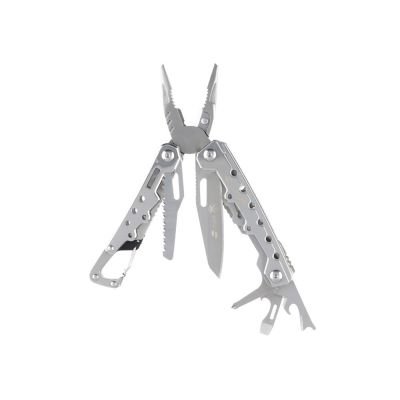 Мультитул Stinger, 105x40 мм, 12 функций, сталь, серебристый, в комплекте нейлоновый чехол-0
