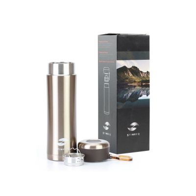 Термокружка Stinger, 0,42 л, сталь/пластик, золотой глянцевый, 7,5 х 6,9 х 22,2 см-5