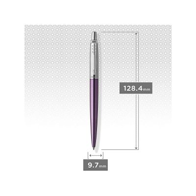 Шариковая ручка Parker Jotter Victoria Violet Chrome CT, стержень:M, цвет чернил: blue в подарочной блистерной упаковке-5