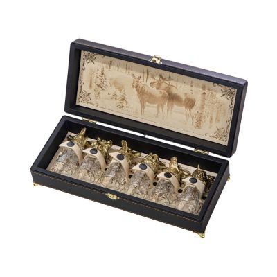 Подарочный набор Русская охота, темно-коричневый/молочный-0