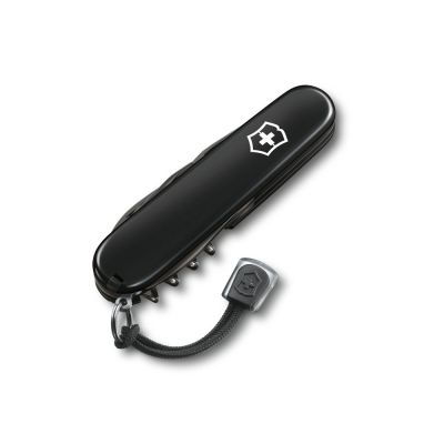 Нож перочинный VICTORINOX Spartan Onyx Black, 91 мм, 12 функций, чёрный, со шнурком в комплекте-2