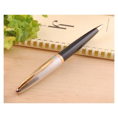 Шариковая ручка Waterman Carene De Luxe, цвет: Black/Silver, стержень: Mblue-5