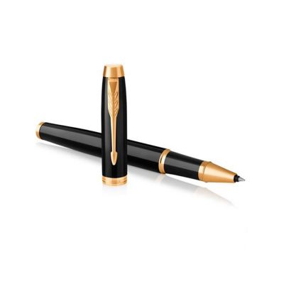 Ручка роллер Parker IM Core Black GT, черный/золотистый-2