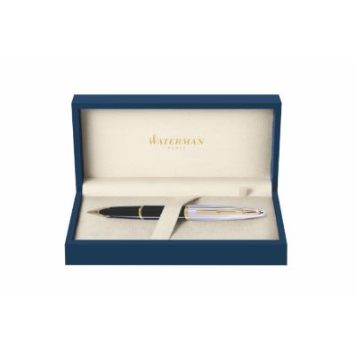 Перьевая ручка Waterman Carene De Luxe, цвет: Black/Silver, перо: F-1