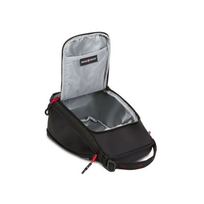 Термосумка для ланча SWISSGEAR, прорезиненный полиэстер 600D, черный/красный, 18x12x28 см, 4 л-9