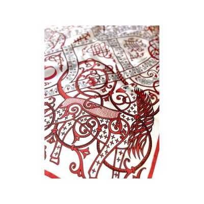 Платок Русское сердце 100% шёлк-3