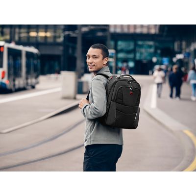Рюкзак WENGER ALTAIR 15.6, черный, переработанный ПЭТ/Полиэстер, 32х21х44 см, 22 л.-7