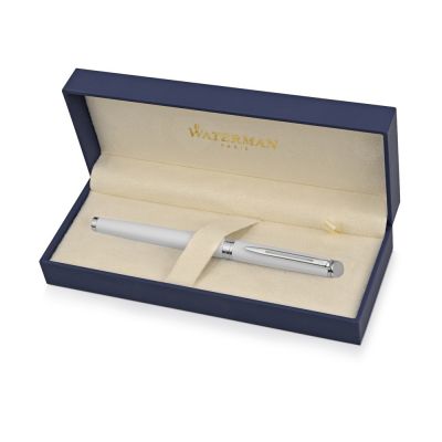 Ручка роллер Waterman Hemisphere White CТ F, белый/серебристый-4