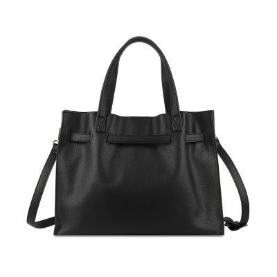 Сумка наплечная женская BUGATTI Chiara, чёрная, полиуретан, 37,5х15х28 см-6