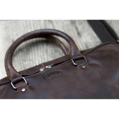 Сумка KLONDIKE DIGGER Earl, натуральная кожа цвета коньяк, 29 x 38 x 9 см-6