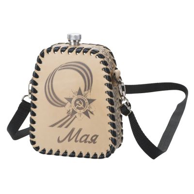 Фляга 508 (белая кожа), 0,7 л-1