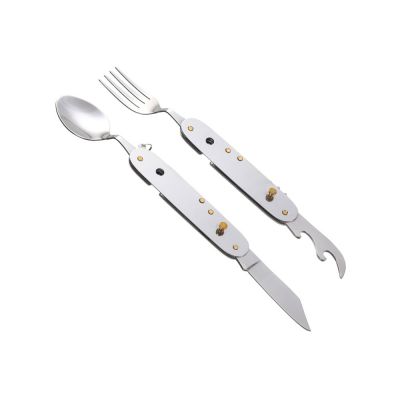 Нож перочинный Stinger, 109 мм, 8 функций, материал рукояти: нержавеющая сталь (серебристый)-4