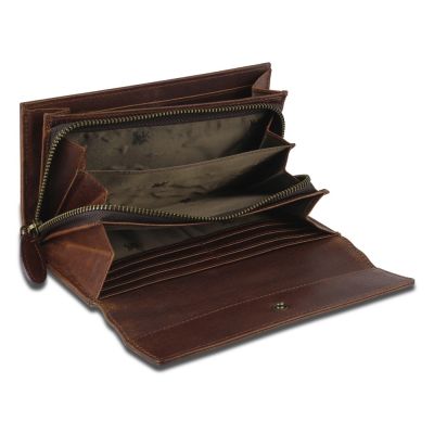 Кошелек Mano Don Leon, натуральная кожа в коричневом цвете, 19 х 10 см-4