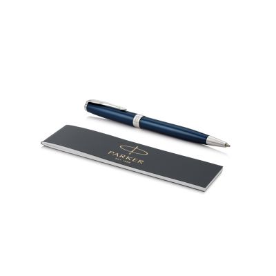 Ручка шариковая Parker Sonnet Core Subtle Blue CT, синий/серебристый-2