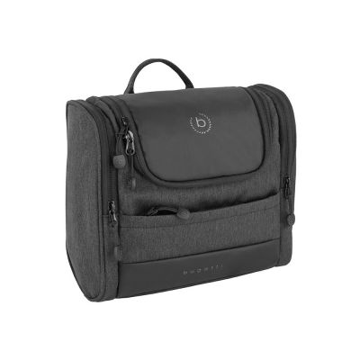 Несессер дорожный BUGATTI Universum, графитовый, полиэстер меланж/тарпаулин, 23,5х12х22,5 см, 7 л-0