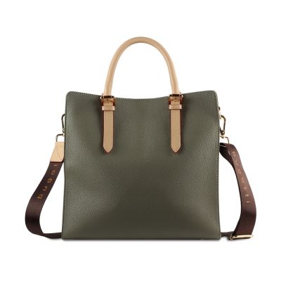 Сумка-портфель женская BUGATTI Ella, оливковая, полиуретан, 30х11,5х28 см-4