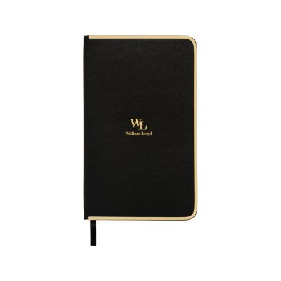 Набор: записная книжка, ручка William Lloyd , черный/золотистый-7