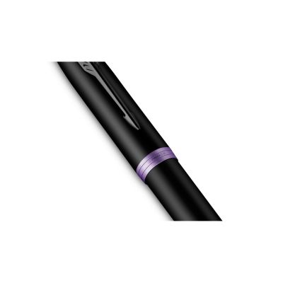 Ручка-роллер Parker IM Vibrant Rings Flame Amethyst Purple, стержень:Fblk, в подарочной упаковке.-3