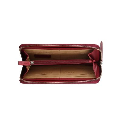 Кошелёк Cross Colors Burgundy, кожа наппа, фактурная, цвет бордовый-1