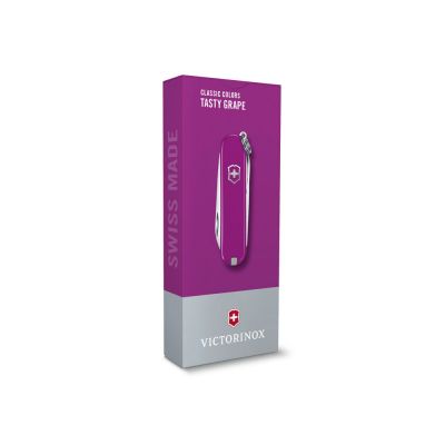 Нож-брелок VICTORINOX Classic SD Colors Tasty Grape, 58 мм, 7 функций, фиолетовый-3