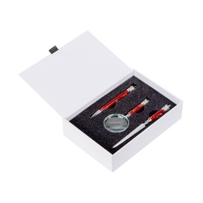 Набор Принц Уэльский : ручка шариковая, лупа, нож для бумаг-0