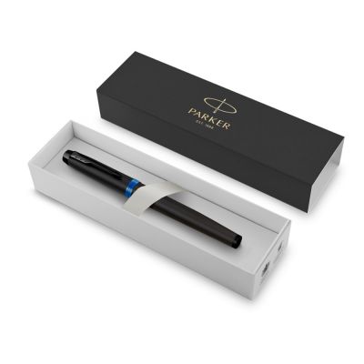 Ручка-роллер Parker IM Vibrant Rings Flame Blue, стержень:Fblk, в подарочной упаковке.-5