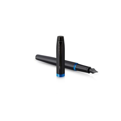 Перьевая ручка Parker IM Vibrant Rings Flame Blue, стержень:F, цвет чернил: blue, в подарочной упаковке.-2