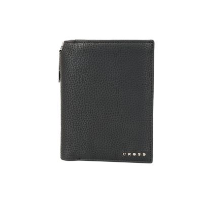Бумажник для документов Cross Nueva Management Black, с ручкой Cross, кожа наппа, фактурная, черный-0