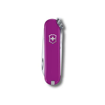 Нож-брелок VICTORINOX Classic SD Colors Tasty Grape, 58 мм, 7 функций, фиолетовый-1