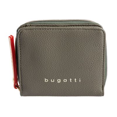 Кошелёк женский BUGATTI Ella, оливковый, полиуретан, 12х3х10 см-1