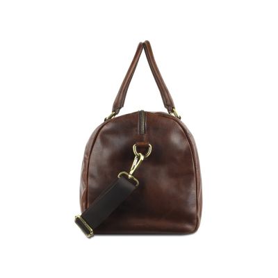 Сумка дорожная Mano Don Leon, натуральная кожа в коричневом цвете, 50 х 27 х 24 см-5