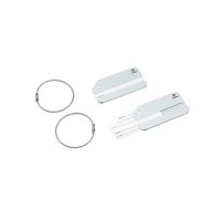 Бирка для багажа TORBER, серебристый, 8,0 х 4,0 см, алюминиевый сплав