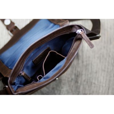 Сумка через плечо KLONDIKE DIGGER Erin, натуральная кожа цвета коньяк, 32 x 28 x 8 см-9