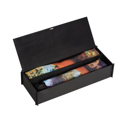 Набор: платок, складной зонт Ренуар. Терраса, синий/желтый-0