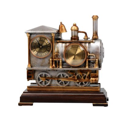 Погодная станция Паровоз, бронза с чернением-1