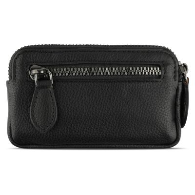 Ключница BUGATTI Bella, чёрная, воловья кожа/полиэстер, 12х1,5х7 см-2