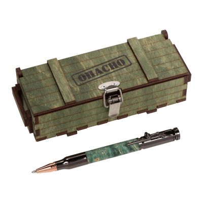 Ручка шариковая Кап клена, зеленый-1