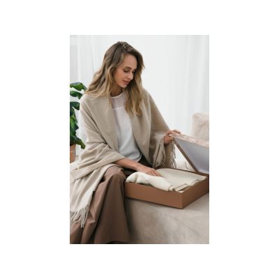 Плед MARZOTTO EVEREST 1990, бежевый-5