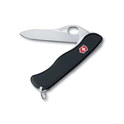 Нож перочинный VICTORINOX Sentinel One Hand, 111 мм, 4 функции, с фиксатором лезвия, чёрный-0