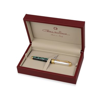 Ручка роллер Cesare Emiliano, зеленый перламутр в футляре-4