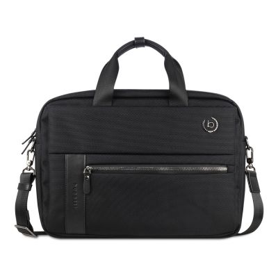 Портфель мужской BUGATTI Nero 15'', чёрный, нейлон 1680D/кожа, 42х10х30 см-1