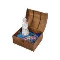 Набор: кукла-снегурочка, варежки Новогоднее настроение, белый/голубой