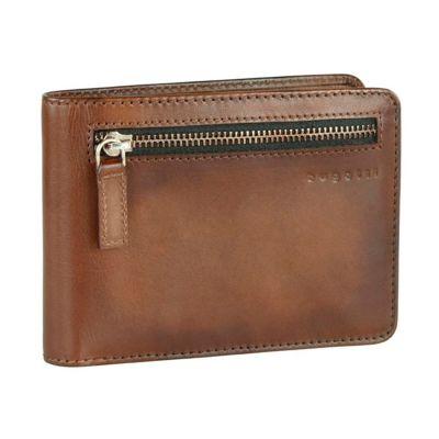 Портмоне BUGATTI Domus, с RFID защитой, коньячный цвет, натуральная воловья кожа, 12,5х2х9,5 с-0