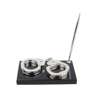 Настольный прибор Правопорядок, серебристый/черный-0